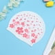 thumbnail image 2 of Gorro de natación para niños con dibujos animados de silicona, impermeable, con protección para las orejas, para piscina (gorro de goma con flores rosas y rojas), 2 of 5
