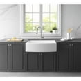 thumbnail image 4 of Kingston Brass GKKA30229 Miranda 30-Inch Solid Surface Single Bowl Farmhouse Kitchen Sink with 6-Piece Kitchen Accessory Set in Glossy White, 4 of 11