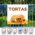 thumbnail image 3 of Tortas Large Banners and Signs for Outdoor by DreamController-Polyester Banner with 4 Holes for Easy Hang Indoor & Outdoor| 4x4 Feet HD Banner to Promote Food & Beverages | Made in USA, 3 of 6