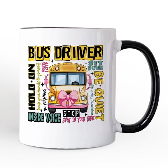 School Bus Driver Personalized Mug, Funny Back to School Occupation Gift with Custom Name