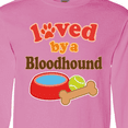 thumbnail image 4 of Inktastic Bloodhound Loved by a (Dog Breed) Long Sleeve T-Shirt, 4 of 5