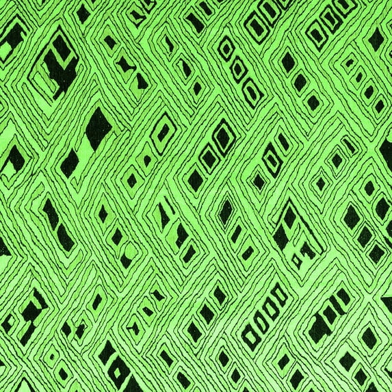 Ahgly Company Indoor Square Solid Green Modern Area Rugs, 7' Square