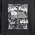 thumbnail image 3 of Instant Message - Rockin In The USA - Women's Lightweight French Terry Long Sleeve Shirt, 3 of 6