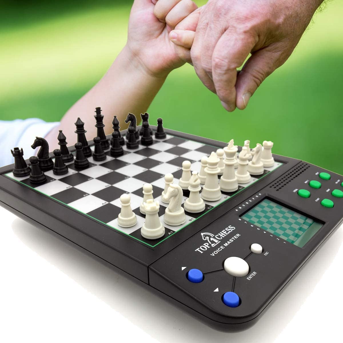 Voice Master Electronic Chess and Checkers Set with 8-In-1 Board