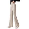 thumbnail image 1 of Pantalones Palazzo largos de pierna ancha e informales de cintura alta para mujer, pantalones de vestir de trabajo cómodos, 1 of 6