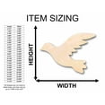 thumbnail image 2 of Unfinished Wood Flying Dove Pigeon Bird Silhouette - Craft- up to 24'' DIY 2'' / 1/8'', 2 of 3
