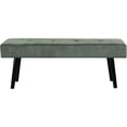thumbnail image 3 of Entryway Bench - Green Bench for Bedroom, Modern Ottoman End of Bed, Corduroy Padded Benches for Living Room, Foyer, Mudroom, Hallway - 39" L x 14" W x 17" H, 3 of 8