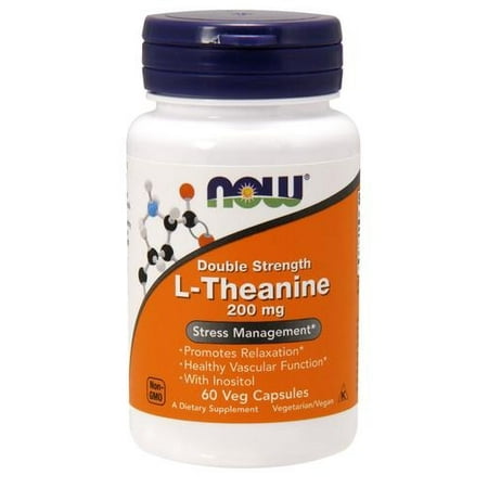 L Theanine, 200 mg, Double Strength Now Foods 60