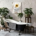 thumbnail image 4 of Bathroom Wall Art Sunflower Bathtub Canvas Bathroom Pictures For Wall Bathtub Painting Rustic Flower Picture Vintage Wood Background Wall Decor For Bedroom Living Room Bathroom Framed Home, 4 of 6