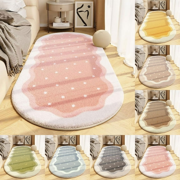 Carpet*1 Piece Soft Bedroom Rugs Rugs for Bedroom Shaggys Rugs for Bedroom Oval Rugs Room Small Carpet Living Room Runner Rug Non Slip Modern Home Decor Carpet