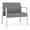 Castillo Metal, variant on Waterfall Reception Waiting Room Bariatic Chair / Silver Steel / Black