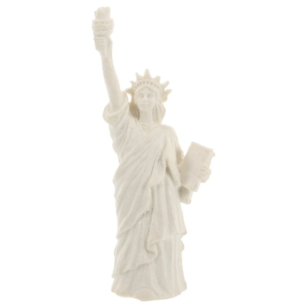 Figura de la Estatua de la Libertad en miniatura, adorno de la Estatua de la Libertad para pintar, decoración patriótica para el hogar