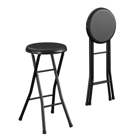 UPC: 0044681352829 | COSCO 24  Vinyl Padded Folding Stool  Black  2-Pack