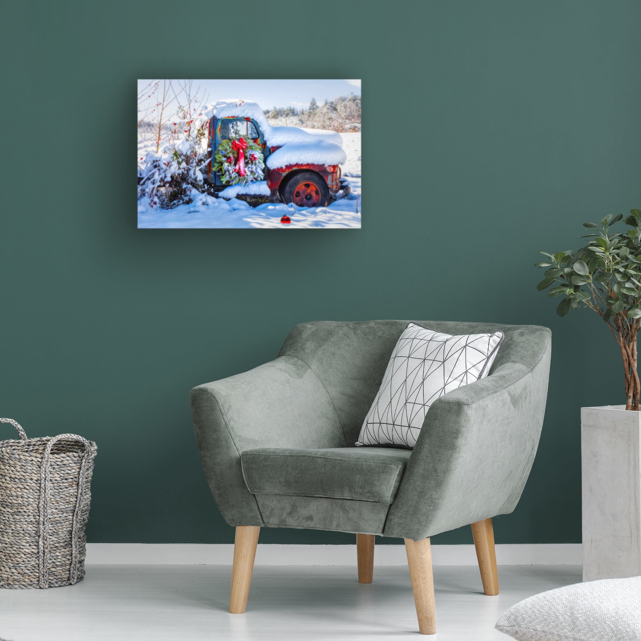 Canvas Wall Art - Celebrate Life Gallery 'Covered in Snow' Wall Art for Living Room, Bedroom, or Office Décor by Trademark Fine Art - 24 x 16 Inches