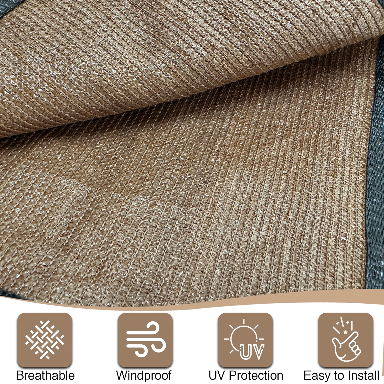 90% Sun Shade Cloth 10'X12' Shade Screens for Outdoor Patio, Pergola Shade Cover Canopy Tarp for Deck, Garden, Backyard, Carport