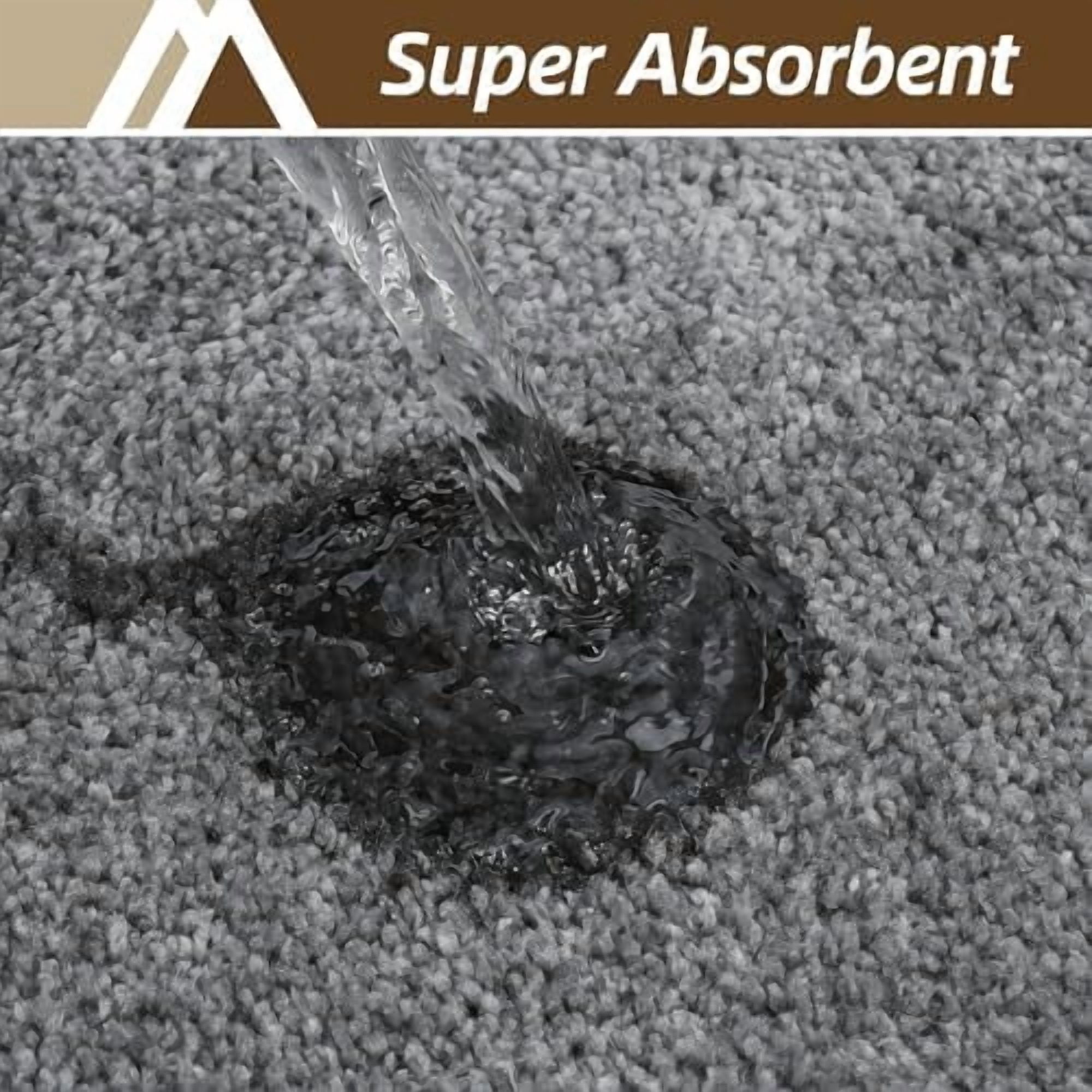 Extra Thick Bath Rugs for Bathroom - Anti-Slip Bath Mats Soft Plush Yarn Shaggy 100% Strong Mirco Polyeste Mat Living Room Bedroom Mat Floor Water Absorbent(Dark Grey,16x24 - Inches)