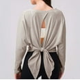 thumbnail image 2 of EDFBUYKRS Fall Blouses for Women V Neck Dressy Casual Eyelet Shirts Long Sleeve Button Tops S, 2 of 4