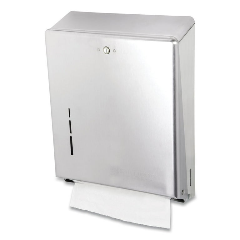 C-Fold/Multifold Towel Dispenser, 11.38 x 4 x 14.75, Stainless Steel C-Fold/Multifold Towel Dispenser, 11.38 x 4 x 14.75, Stainless Steel