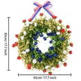 thumbnail image 3 of 2 Piece Wooden Patriotic Heart Decorations, for 4th of July Memorial Day Table Centerpiece with Red White Blue Painted Flag Stars Rustic Farmhouse Style 6 Inch, 3 of 7