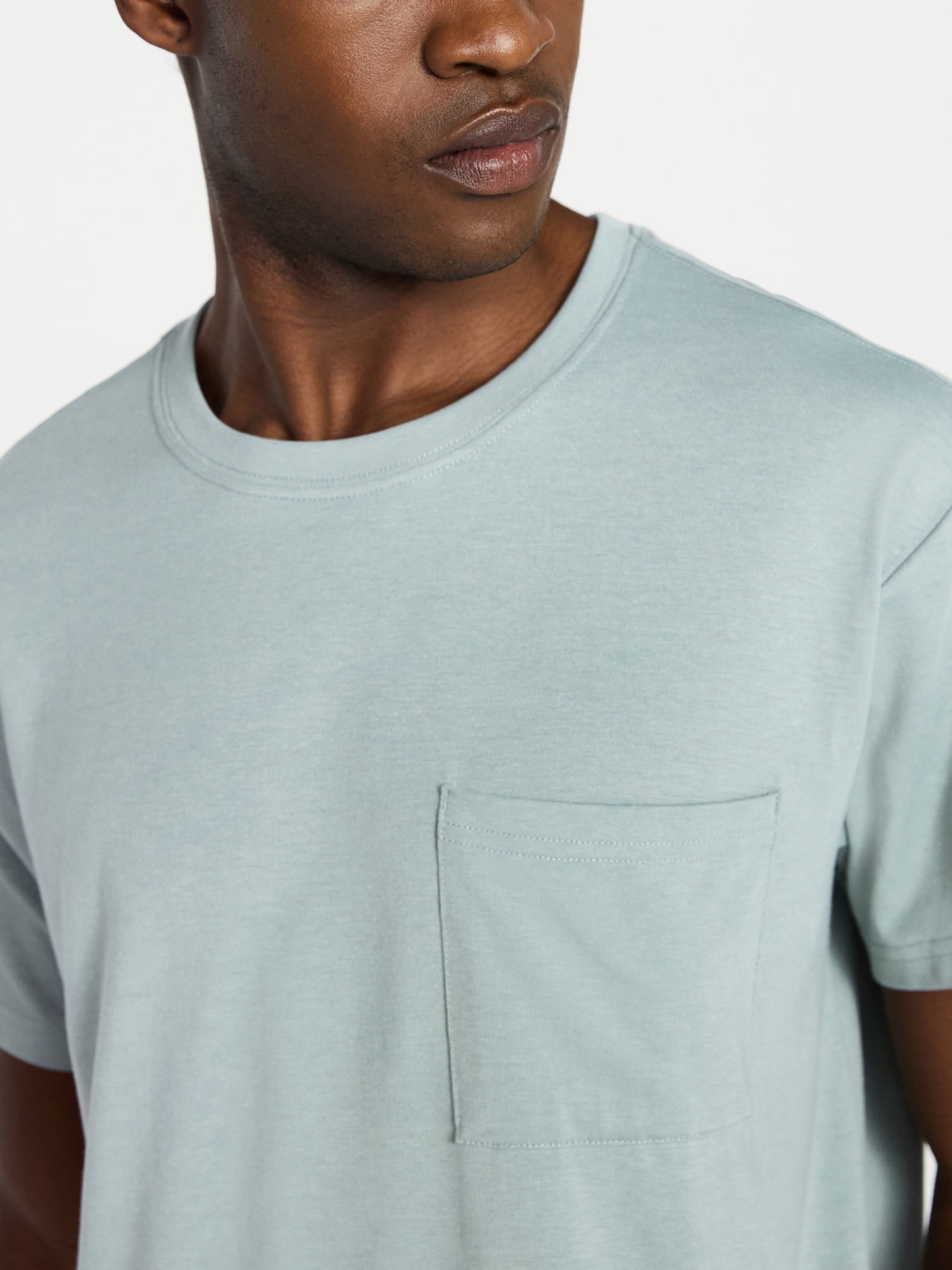 Athletic Works Men's and Big Men's Tri Blend Pocket Tee, Sizes XS-4XLT