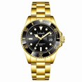 thumbnail image 4 of Mens Waterproof Quartz Watch With Black White Gold Color Variants And Durable Case, 4 of 11