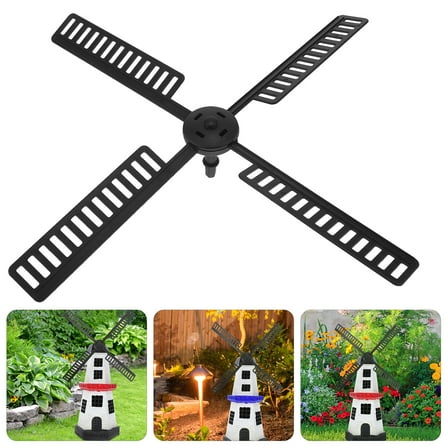 TOYMYTOY Outdoor Garden Windmill Blades Black 1 Set