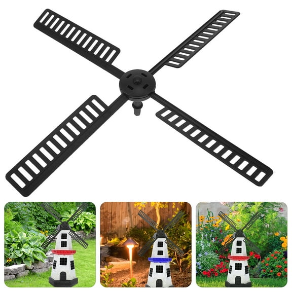 TOYMYTOY Outdoor Garden Windmill Blades Black 1 Set