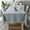 Grayish blue, variant on Cotton Linen Stripe Tassel Tablecloth Stain Resistant Dust-Proof Table Cover for Kitchen Dinning Tabletop Decoration Rectangular