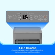 Midea 6,000 BTU Portable Air Conditioner with Wi‑Fi, 2‑Speed, 250 Sq Ft Coverage, Gray