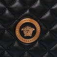 thumbnail image 4 of Versace La Medusa Round Quilted Leather Black Shoulder Bag, 4 of 8