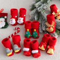 thumbnail image 2 of Calcetines de Navidad para bebés y recién nacidos, medias cortas de algodón con estampado antideslizante, ropa para niños pequeños, 2 of 4