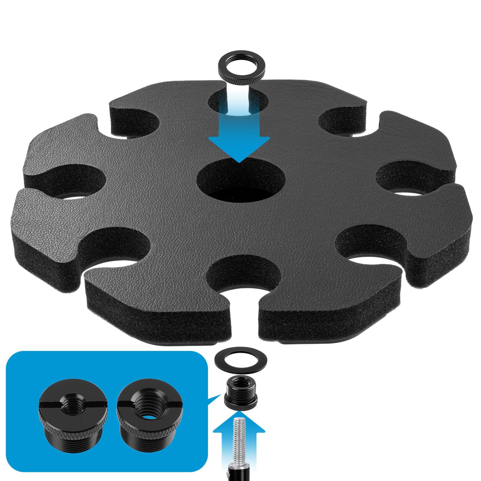 Microphone Stand Multi Mic Holder Sturdy Acrylic Design Holds 8 Mics for Performance Stage Studio