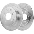 thumbnail image 6 of Detroit Axle - Rear Brake Rotors for 2016-2021 Hyundai Tucson 2017-2022 Kia Sportage [Manual Parking Brake], Drilled and Slotted Disc Brake Rotors Replacement: 11.89" inch Rotor, 6 of 7