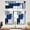 03navy Blue and Black, variant on Dark Grey Thin Kitchen Curtains Tiers and Valances Set 3 Piece for Windows Grey and Black Kitchen Window Curtains Set,White Modern Abstract Art Valances for Living Room(36" Tiers Set)