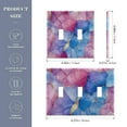 thumbnail image 2 of Yayeee Toggle Light Switch Wall Plate 2-Gang 4.56"x4.48" Decorative Outlet Cover, Watercolor Blue Marble Pattern, 2 of 7