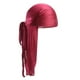 thumbnail image 2 of Headwraps para hombre , , turbante musulmán lor brilnte, gorra pirata Vino rojo Macarena Velos de seda Durag Cap, 2 of 8