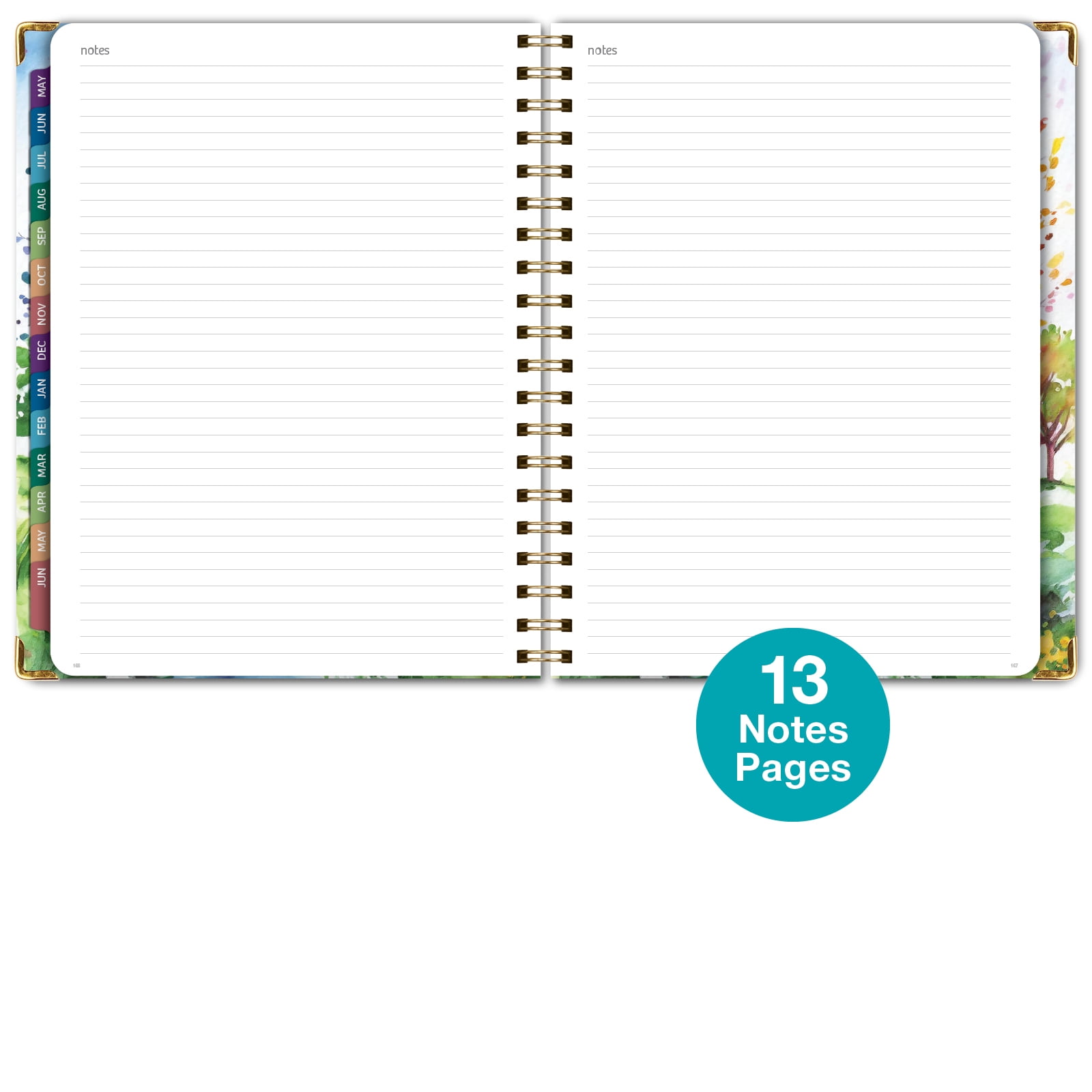 2026-2027 Excello Brands 8.5" x 11" Academic Year Hardcover Fashion Planner, Weekly/Monthly, 14 Month, Tree Seasons