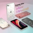 thumbnail image 3 of ULAK iPhone SE 3 5G 2022 Case, iPhone SE 2 2020 Case, iPhone 8 7 Case, Cute Slim Bumper Phone Case for iPhone SE 3rd 2nd Generation/8/7 for Girls Women, Sliver Star, 3 of 8