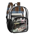 thumbnail image 6 of Iauyy Clear Backpack Heavy Duty PVC Transparent Backpack for College Workplace, Blue-brown, 6 of 8
