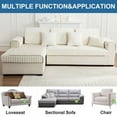 thumbnail image 5 of TOPCHANCES Soft Flannel Sofa Covers, Non-Slip Sofa Cushion Covers, L-Shaped 1 2 3 Seater Couch Cushion Slipcovers, Stretch Cushion Case Protector Replacement (Beige White, 90x210cm), 5 of 12