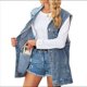 thumbnail image 2 of Chaleco Vaquero para Mujer, de Gran Tamaño, Sin Mangas, con Botones y Chaqueta Vaquera Azul XL, 2 of 10