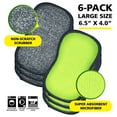 thumbnail image 3 of Tuff-Scrub Fresh Microfiber Scrub-N-Wipe Pads, with SILVADUR for Odor Control, Non-Scratch Scrubbing Sponge, Large Size 6-Pack, 3 of 6