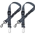 thumbnail image 2 of Lot de 2 Voiture Ceinture de Securite pour Chien, avec Absorption des Chocs et Mousqueton Elastique Reglable pour Chien Harnais de Securite Superieure pour Tous Les Chiens et Chats, Gris, 2 of 5