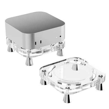 Acrylic Stand for Mac Mini M4/M4Pro Desktop Anti-Slip Base for Mac Mini4 Hollowed Avoid Overheating