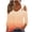 Orange, variant on Summer Tops for Women Boho Beach Blouse Cold Shoulder V Neck 3/4 Sleeve Gradient Eyelet Casual Flowy Loose Vacation Holiday Travel Top, Pink 4XL