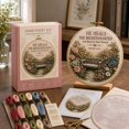 thumbnail image 5 of Counted Cross Stitch Kit with Vintage Floral Garden and Scripture Design, Complete Needlework Set for Beginners and Adults, Christian Wall Decor, 5 of 5