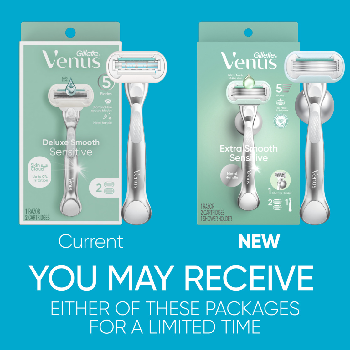 Venus Deluxe Smooth Sensitive Women's Razor with 2 Refills photo 2