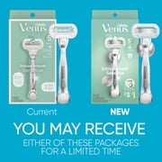 Venus Deluxe Smooth Sensitive Razor for Women, 5 blades, Manual Razor, Handle + 2 Razor Blade Refills, Silver