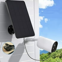 JGJJUGN 4W Solar Charging Panel for Surveillance Camera Doorbell, Outdoor Monocrystalline Solar Panel, Low Power Consumption High Efficiency, IP67 Weatherproof, Adjustable Mounting Bracket