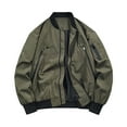 thumbnail image 4 of Miluxas Men's Lightweight Bomber Jackets Casual Spring Fall Windbreaker Jacket Light Zip Up Coat with Pocket Khaki XL(XL), 4 of 7